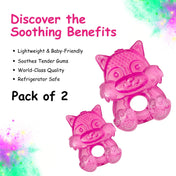 Adore Luscious Water Filled EVA Teethers- Pink Squirrel -2pack