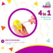 Adore Baby Bottle Cleaning Brush Kit Pack of 4 - Multicolor