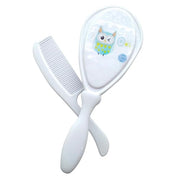 Adore Smarty Baby Hair Brush & Comb Set- Blue Owl