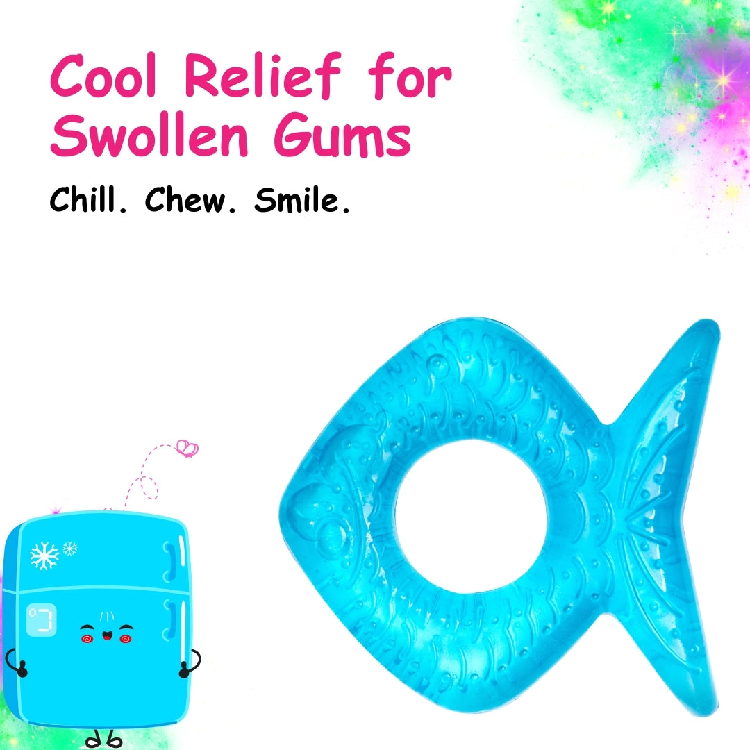 Adore Luscious Water Filled EVA Teethers- Blue Fish -2pack