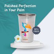 Adore Uno Printed Stainless Steel Tumbler with Spill Proof Lid 300 ml - Blue