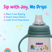 Adore Magnum Opus 4 Stage Wide Neck Feeding Bottle with Twin Handle- Green