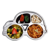 Adore Eatza - The Stainless Steel Feeding Plate with 4 Compartments- Car