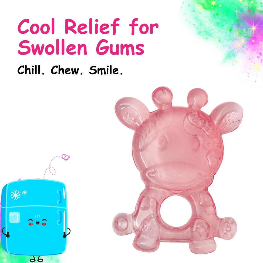 Adore Luscious Water Filled EVA Teethers- Pink Giraffe -2pack