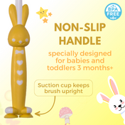 Adore Standy Kids Toothbrush With Safety Case Pack of 4 - Yellow