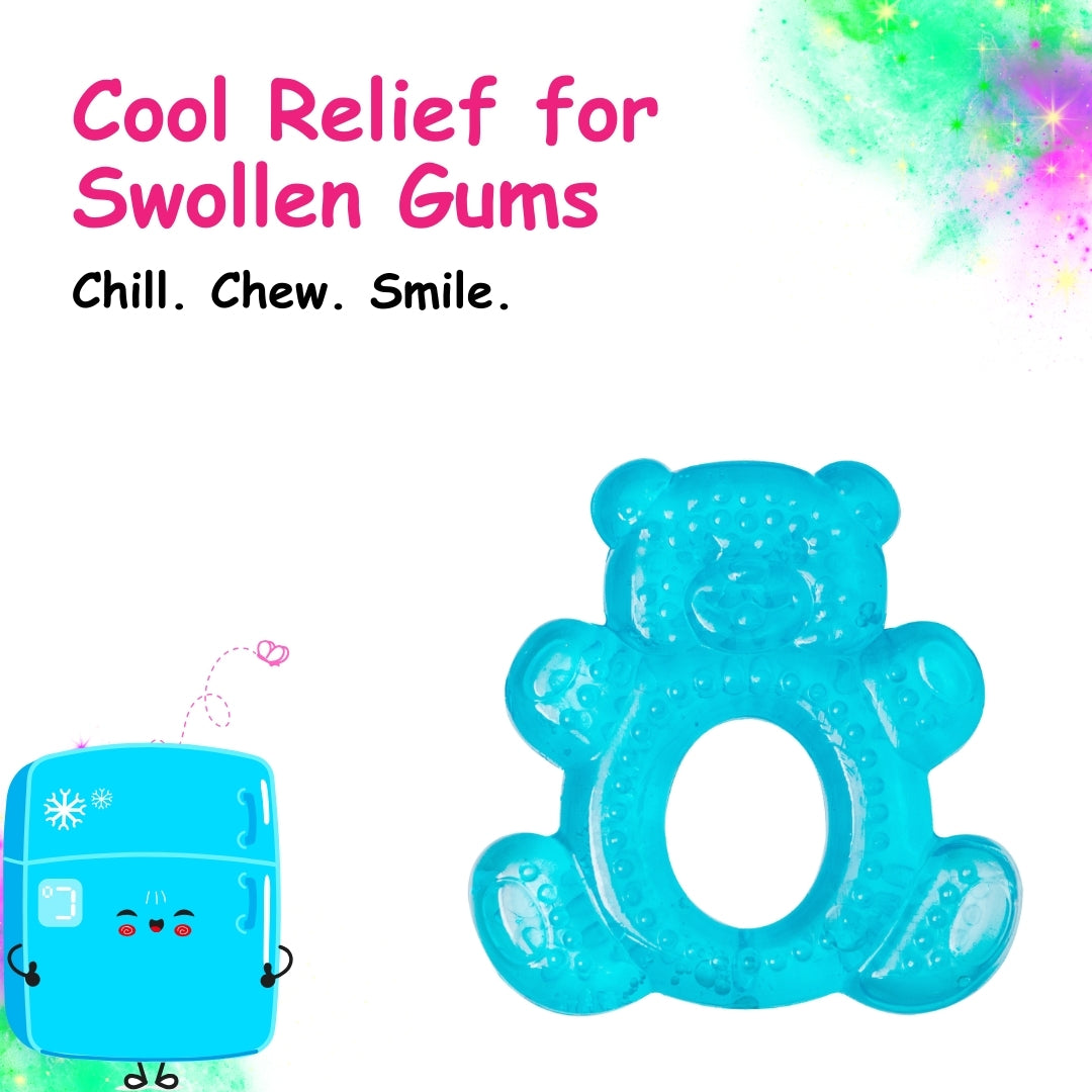 Adore Luscious Water Filled EVA Teethers- Blue Teddy -2pack