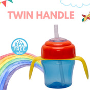 Adore Upsilon Straw Sipper with Twin Handle 150 ml - Basic