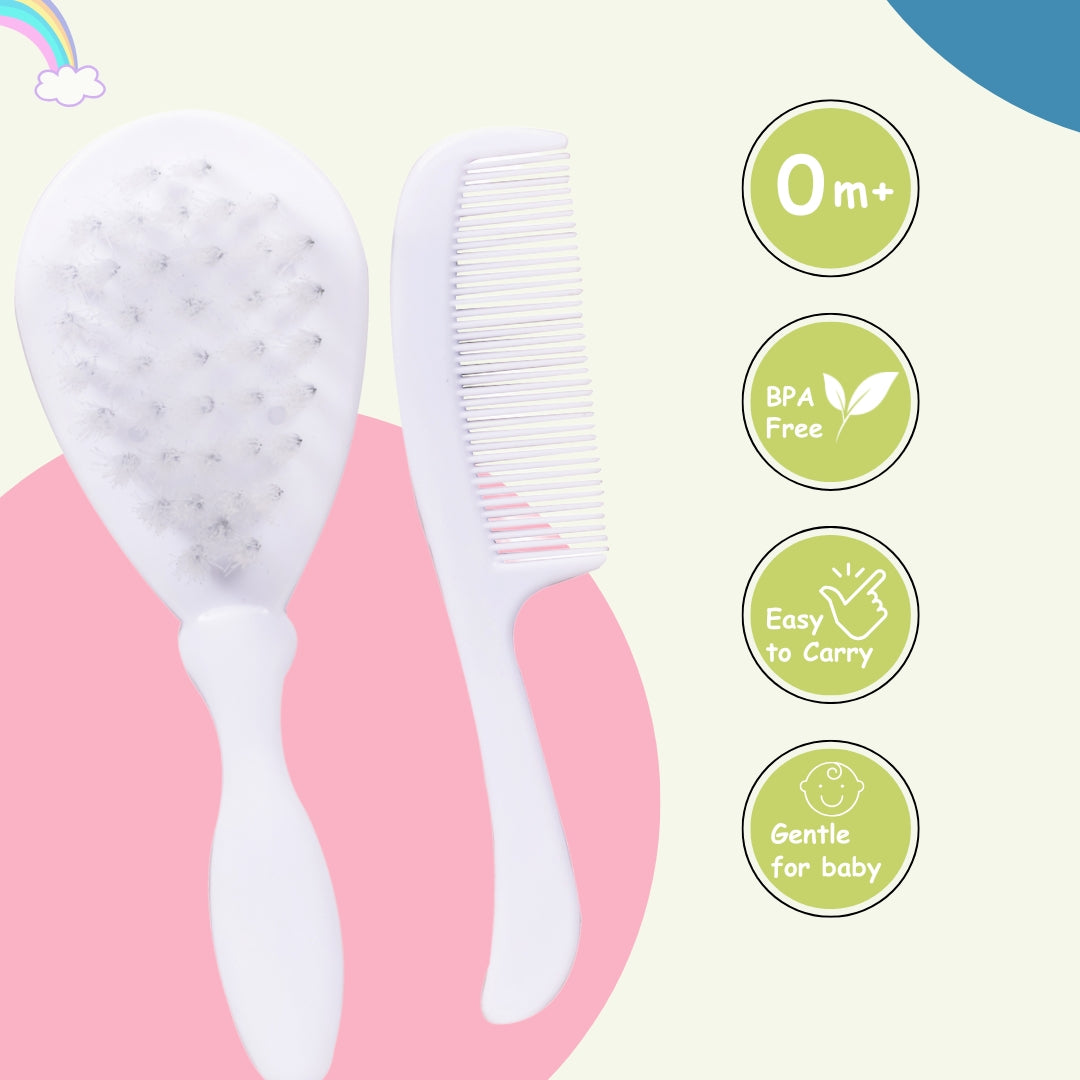 Adore Smarty Baby Hair Brush & Comb Set- Pink Giraffe