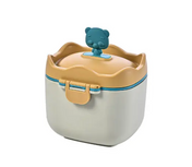 Adore 3D Teddy Junior Milk Powder Container with Leveler and Scoop 400 ml - Cream