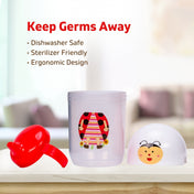 Adore SPINHX Duck Bill/ Hard Spout Sipper with Twin Handle & Hygiene Cap- 250ml- Red