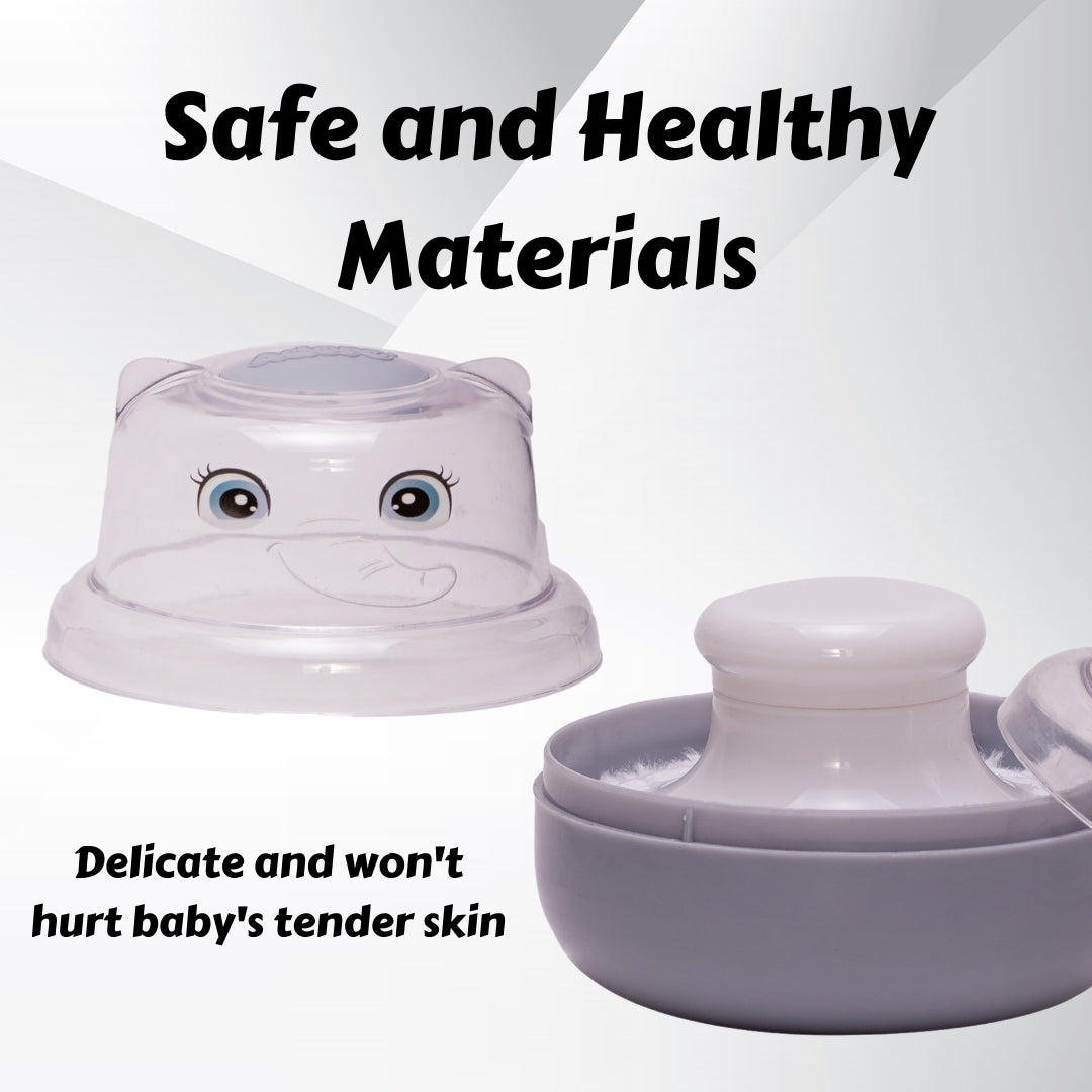 Adore Wow! The Character Powder Puff Set- Elephant Grey