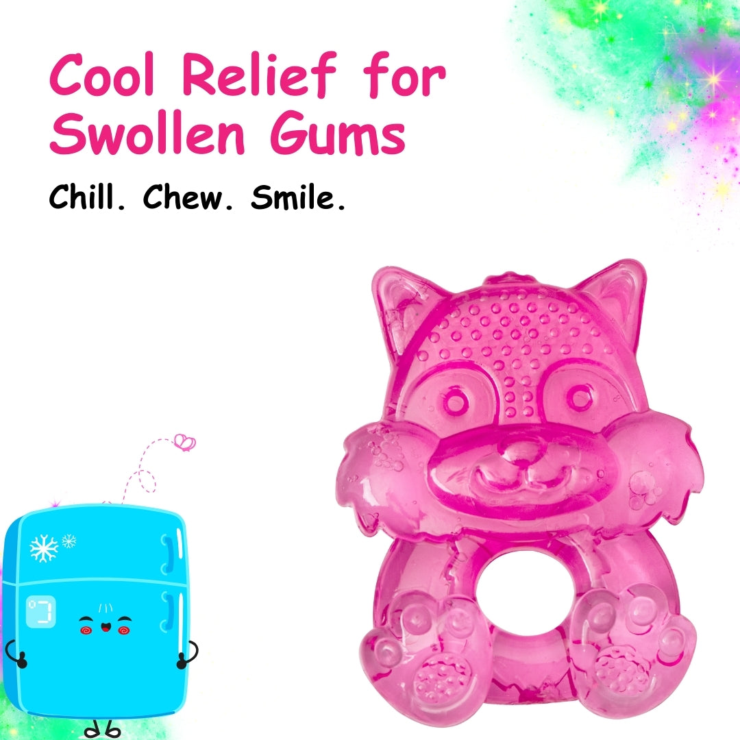 Adore Luscious Water Filled EVA Teethers- Pink Squirrel -2pack