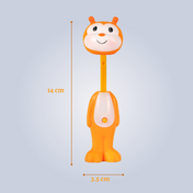 Adore Kids Pop Up Toothbrush with Safety Head Attractive Character - Orange Bee
