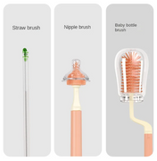 Adore Polar Bear 3 in 1 Bottle Cleaning Brush kit with Drying Stand - Pink