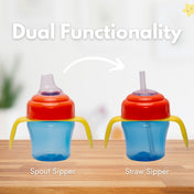 Adore Omega 2 Stage Spout & Straw Sipper with Twin Handle -150 ml