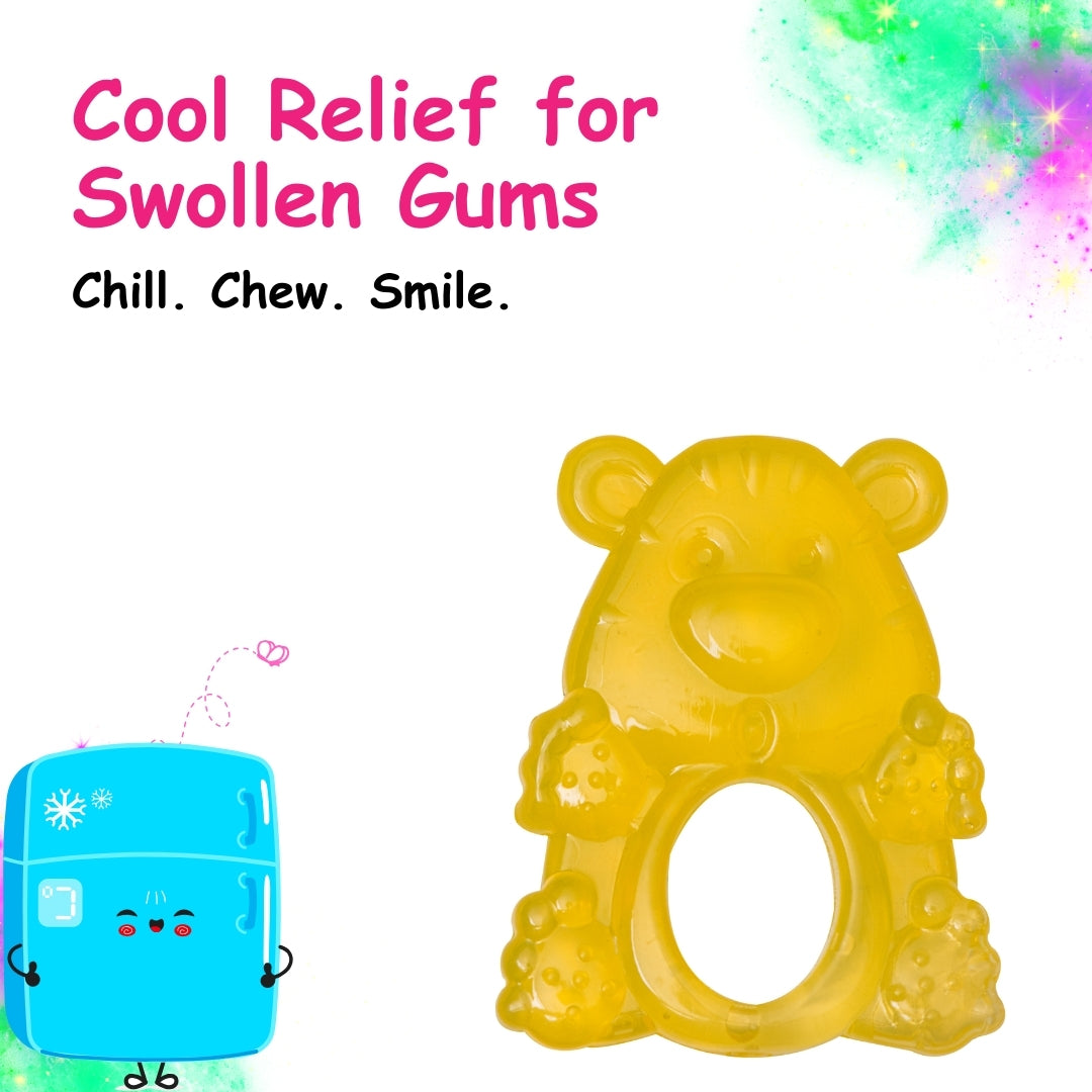 Adore Luscious Water Filled EVA Teethers- Yellow Bear -2pack