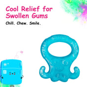 Adore Luscious Water Filled EVA Teethers- Blue Octopus -2pack