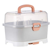 Adore Avalanche 2 in 1 Baby Bottle Drying Rack & Storage Box with Lid & Handle Portable - Grey