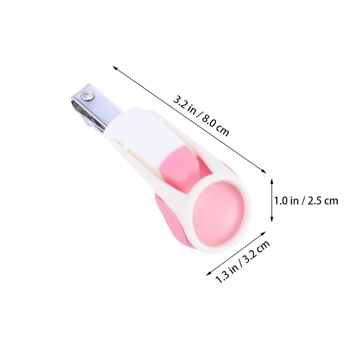 Adore Zoom Nail Clipper With Magnifier Glass-Stainless Steel - Pink