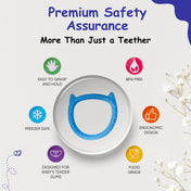 Adore Katty Silicon Teether- Pack of 2- Blue