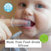 Adore Baby Finger brush with Hygiene Storage Case- Blue