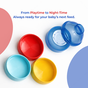 Adore Howdy- The 3 Layered Spill Proof Milk Powder Container - Blue- 120ml