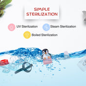 Adore BUNK! Character Hood Glass Spout Sipper with Twin Handle- 125ml- Penguin