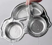 Adore Eatza - The Stainless Steel Feeding Plate with 4 Compartments- Car