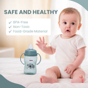 Adore ARRO Soft Spout Sipper with Dust Free Cap and Twin Handle 270ml - Green