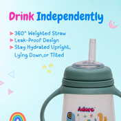 Adore Magnum Opus 4 Stage Wide Neck Feeding Bottle with Twin Handle- Green
