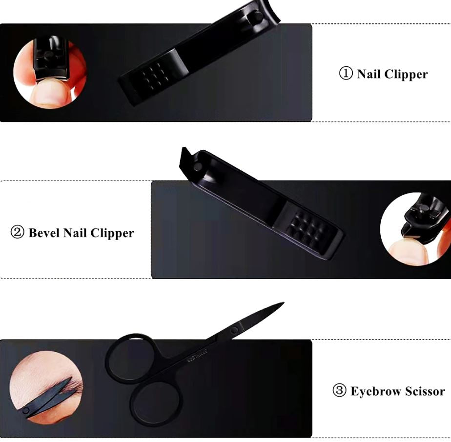 Adore HERCULES! 7pc Stainless Steel Manicure, Pedicure & Ear Cleaning Kit