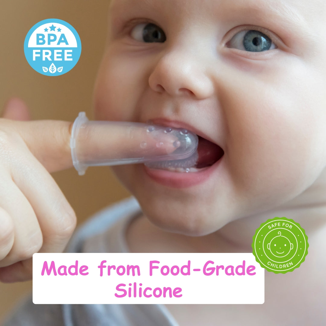 Adore Baby Finger brush with Hygiene Storage Case- Pink