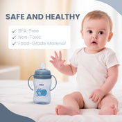 Adore ARRO Soft Spout Sipper with Dust Free Cap and Twin Handle 270ml - Blue