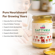 Adore Sattvika A2 Desi Cow Ghee for Babies | Traditional Bilona Process | Pure & Natural | 500g