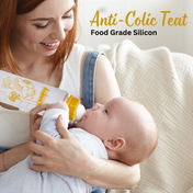 Adore Glaze Senior 2 Stage Glass Feeding Bottle with Anti- Colic Teat -250ml- Yellow