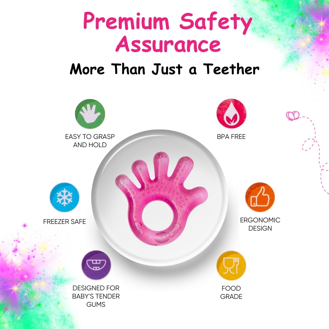 Adore Luscious Water Filled EVA Teethers- Hi5 Pink-2pack