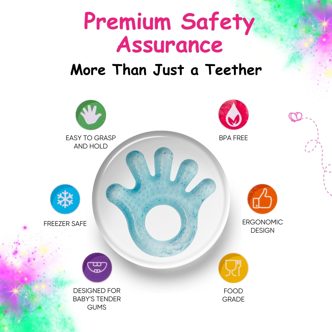 Adore Luscious Water Filled EVA Teethers- Hi5 Blue -2pack