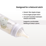 Adore Advanced CONTANGO- The 4 Stage Ventilated Anti-Colic Stem Baby Feeding Bottle- 250ml- White