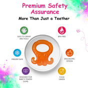 Adore Luscious Water Filled EVA Teethers- Orange Octopus -2pack