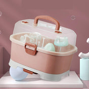 Adore Avalanche 2 in 1 Baby Bottle Drying Rack & Storage Box with Lid & Handle Portable - Pink