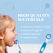 Adore Advanced Tender Touch Small Head Tongue Cleaner-Pack of 2- Blue