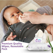 Adore Baby Lavender Wet Wipes with Goodness of Aloe-vera- 99% Pure Water- Pack of 72n Wipes* 9 Pack