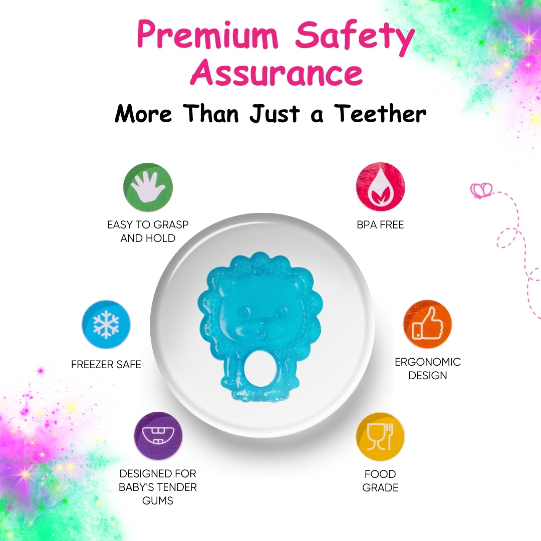 Adore Luscious Water Filled EVA Teethers- Blue Lion -2pack