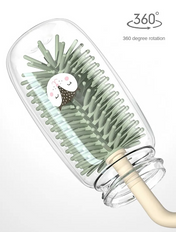 Adore Li'l Tusker 3 in 1 Bottle Cleaning Brush kit with Drying Stand - Green