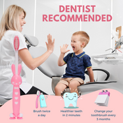 Adore Standy Kids Toothbrush With Safety Case Pack of 4 - Pink