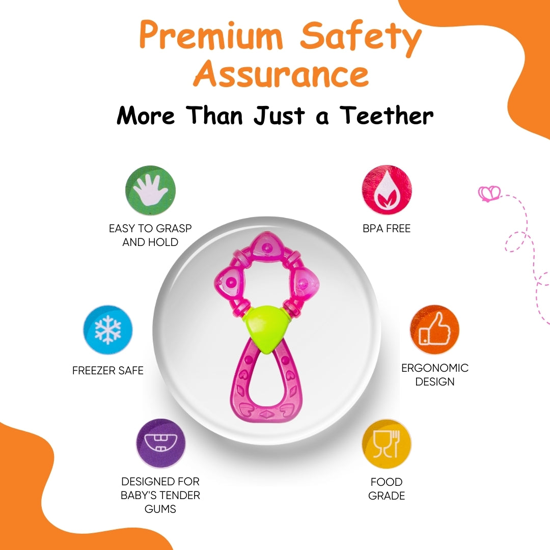 Adore Luscious 2 in 1 Water Teether- Flower Pink