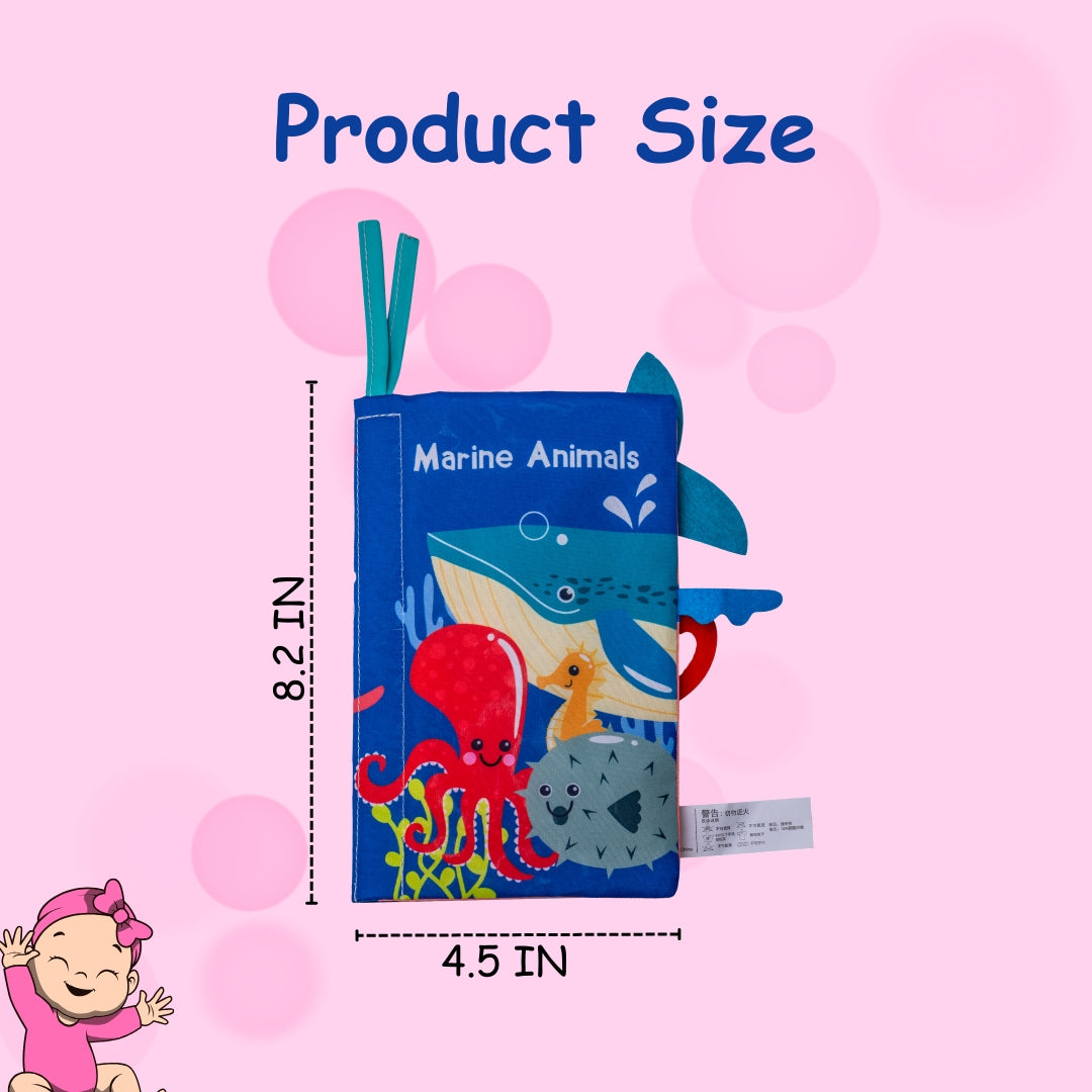 Adore Animal Kingdom Baby Cloth Tail Books- Marine Theme