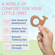 Adore Wohoo! Wooden Teethers- Pack of 2- WHALE +MICK