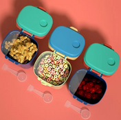 Adore 3D Teddy Junior Milk Powder Container with Leveler and Scoop 400 ml - Red