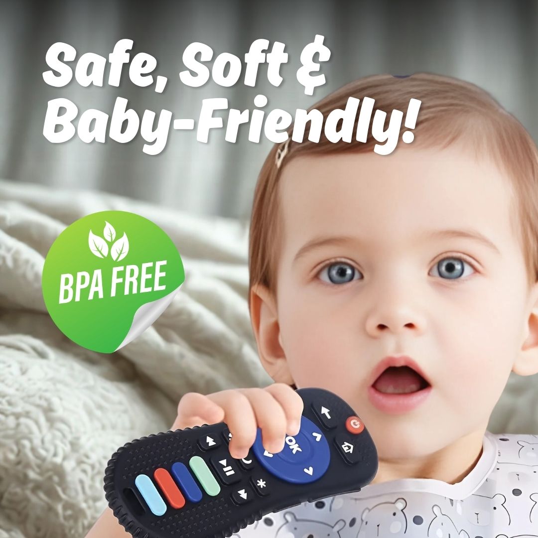 Adore Tusk Pro Silicon Teether - Remote Theme- Black